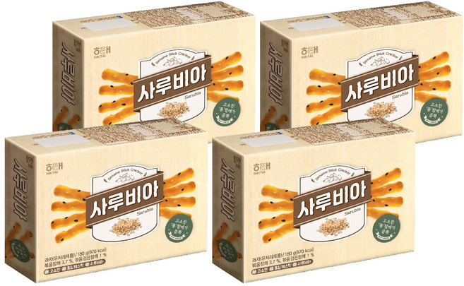 해태제과 사루비아 참깨스틱, 180g, 4개