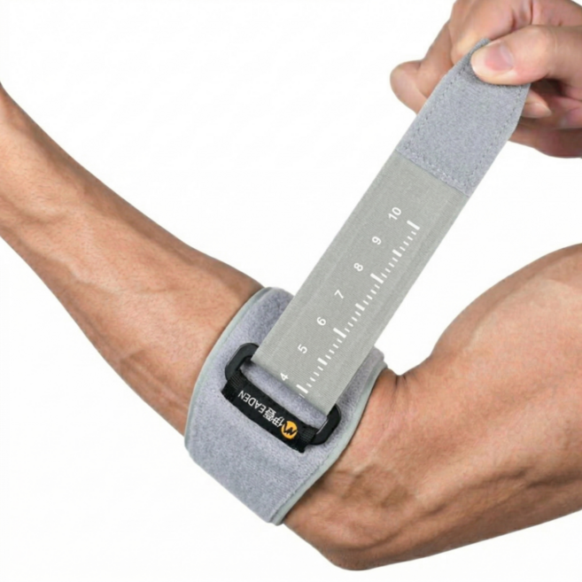 온핏업 버클식 가압 조절 테니스 엘보 팔꿈치 보호대, 그레이, 1개