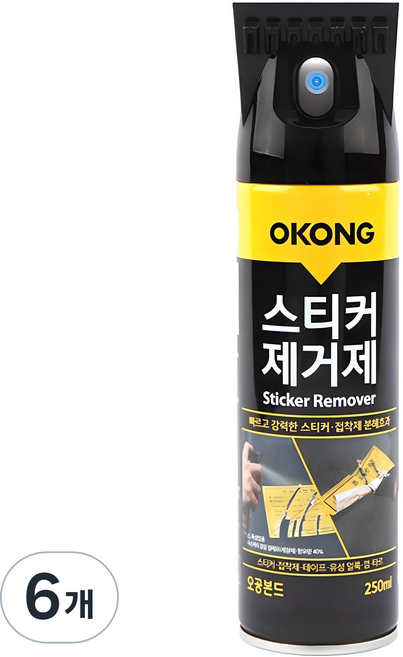 오공 스티커 제거제, 250ml, 6개