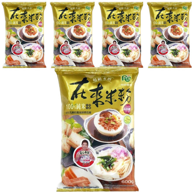 屏東農產 超級水磨在來米粉, 600g, 5包