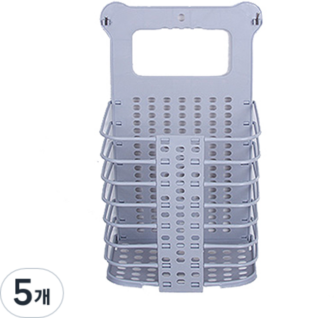 네이쳐스 접이식 수납바구니, 그레이, 5개