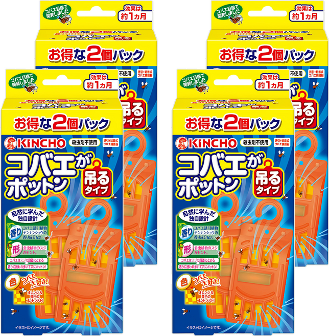 KINCHO 金鳥 果蠅誘捕吊掛 強效型, 4盒