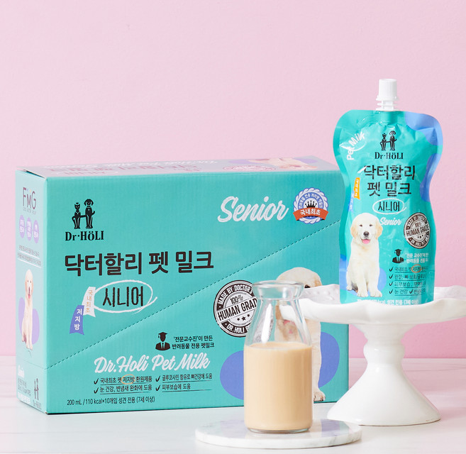 닥터할리 반려동물 펫밀크, 닥터할리펫밀크 시니어, 200ml, 10개