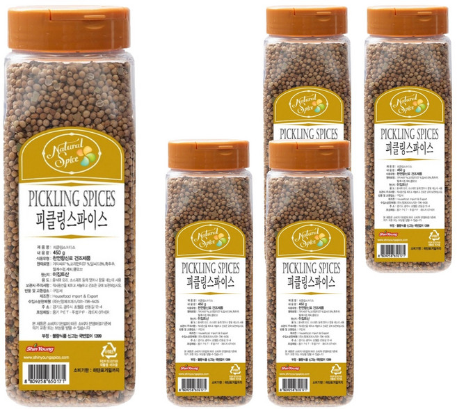내츄럴스파이스 피클링 스파이스, 450g, 5개