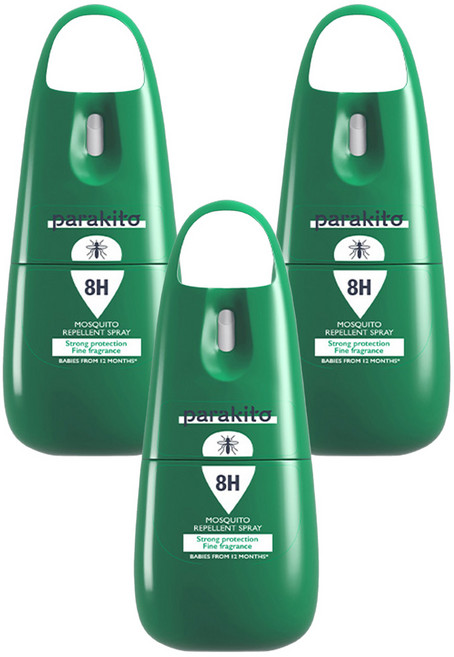 PARA'KITO 帕洛 8H天然植萃長效防蚊噴霧 經典款, 3瓶, 75ml