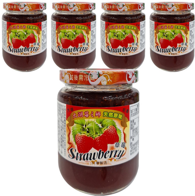大倫食品 大湖莓之鄉 草莓醬, 280g, 5罐