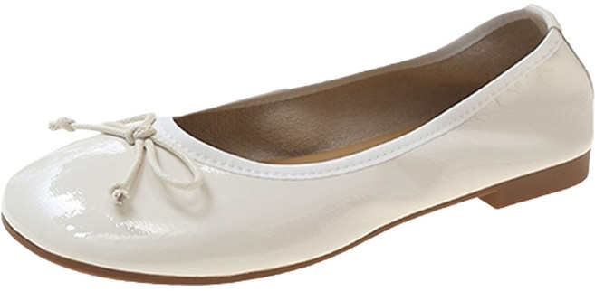 레오나르 여성용 애나멜 플랫슈즈