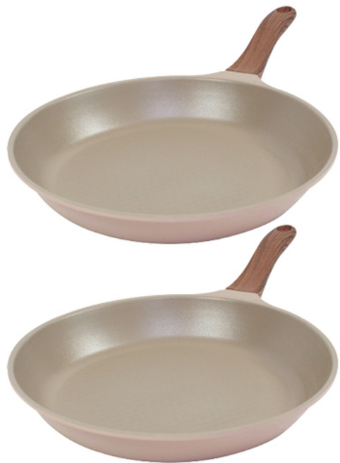 키친아트 본 우드 파스텔핑크 다이아 프라이팬, 30cm, 2개