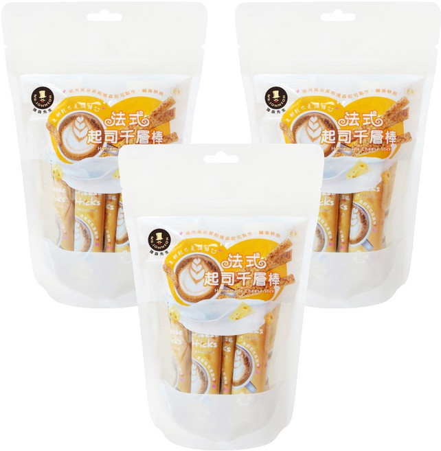 MR.JOHNSON 強森先生 法式起司千層棒 奶素, 150g, 3包