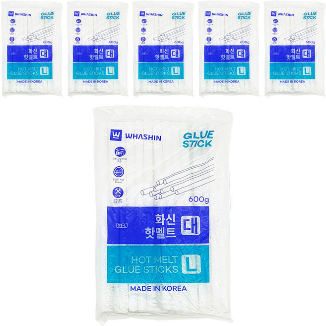 화신 핫멜트 글루 스틱 대 11mm 600g, 6개
