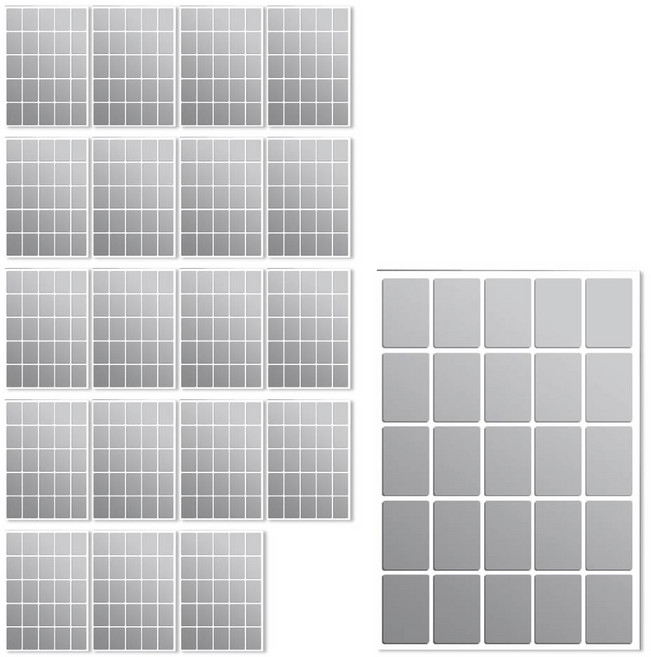 지음앤 다용도 방수 라벨 스티커, 20개, 25개입