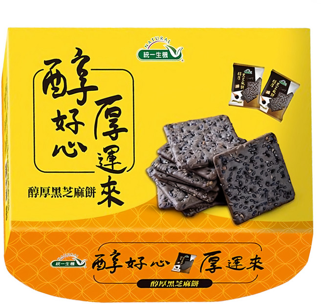 統一生機 醇厚黑芝麻餅, 372g, 1盒