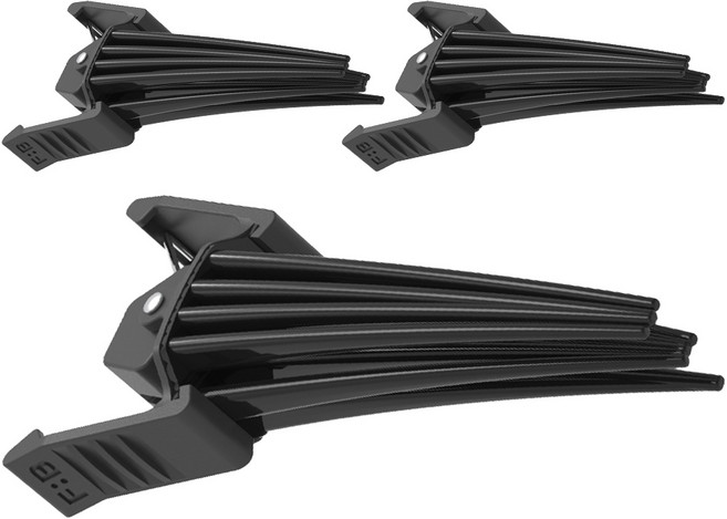 포뷰트 헤어 볼륨 핀처 앞머리 고정 집게핀 미용소품, 블랙, 3개