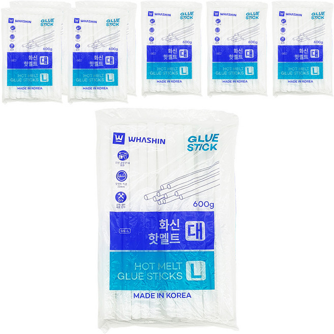 화신 핫멜트 글루 스틱 대 11mm 600g, 8개