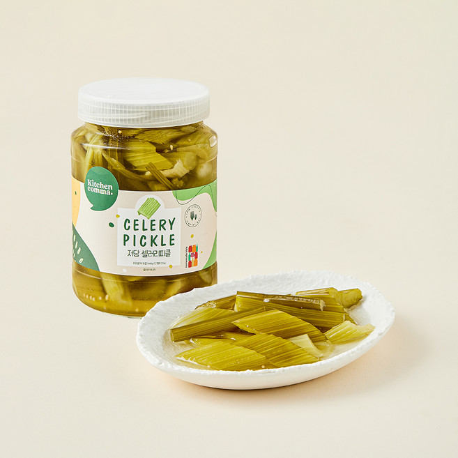 키친콤마 저당 샐러리 피클, 460g, 1개