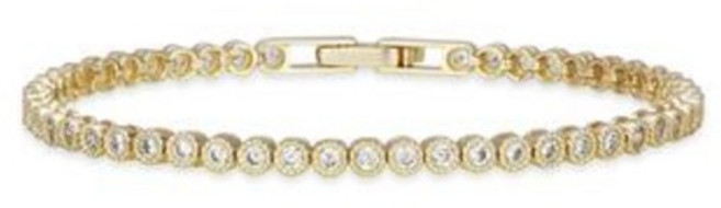 해수엘 여성용 3mm 큐빅지르코니아 실버 테니스 라운드 팔찌 GMB05 + 쇼핑백