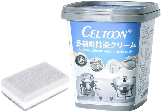 CEETOON 日本多功能魔術萬用清潔去污膏 贈海綿刷, 500g, 1罐