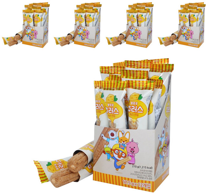 뽀로로 츄러스 치즈크림, 210g, 5개