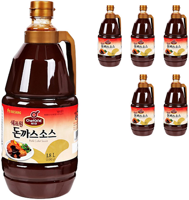 쉐프원 돈까스소스, 1.8L, 6개