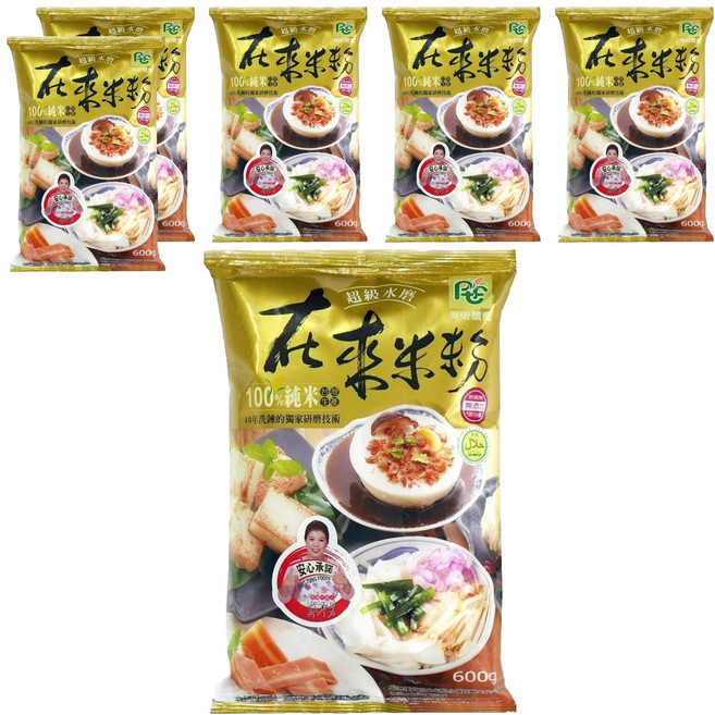 屏東農產 超級水磨在來米粉, 600g, 6包