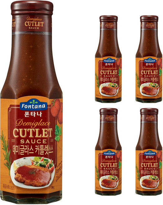 폰타나 데미글라스 커틀렛소스, 280g, 5개