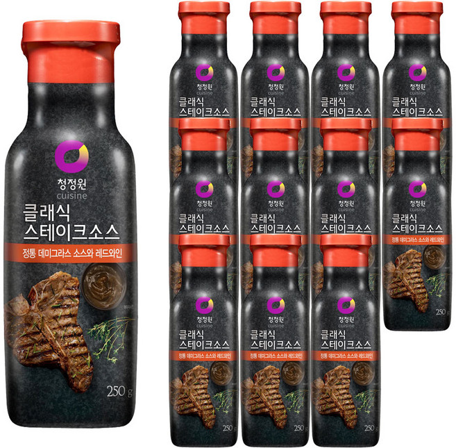 청정원 클래식 스테이크소스, 250g, 12개