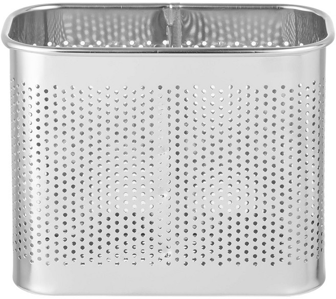 comet 廚房掛鉤型 不鏽鋼餐具收納筒, 不鏽鋼 銀色, 1個