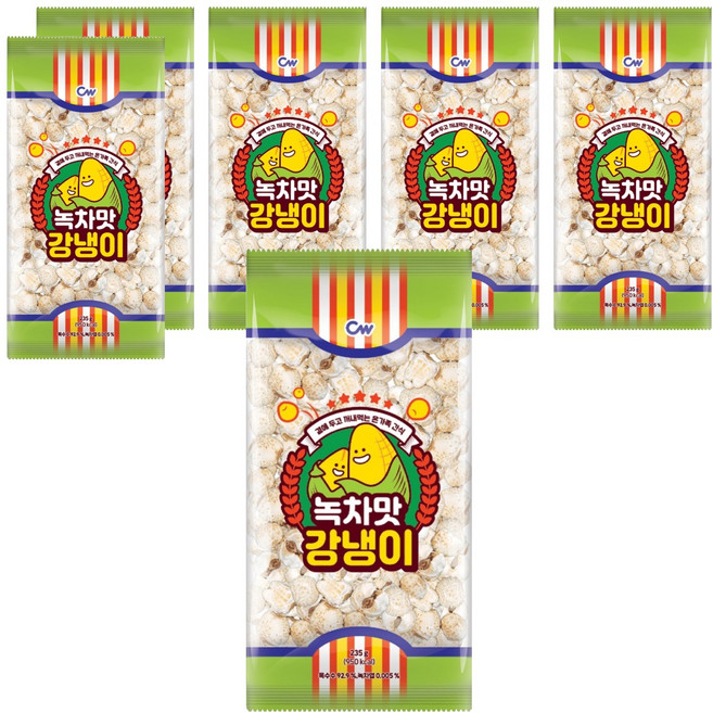 청우식품 녹차맛 강냉이, 6개, 235g