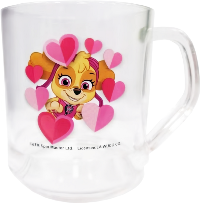 汪汪隊立大功qq水杯 兒童水杯 安全材質 輕巧好握 方便攜帶, 粉色, 1個