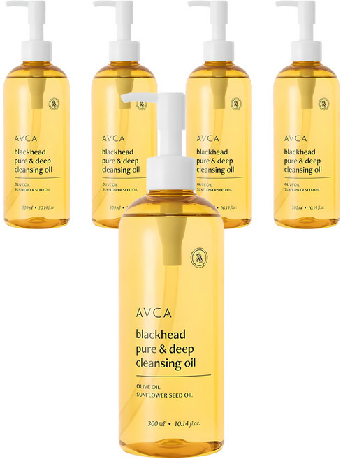 아브카 블랙헤드 퓨어 앤 딥 클렌징 오일, 300ml, 5개