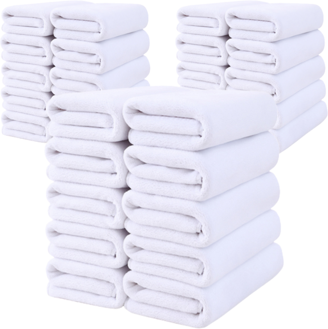 리빙무아 홈 보들 미용 타올 85g 면사, 화이트, 30개