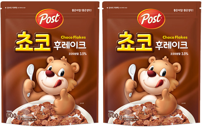 포스트 초코후레이크 시리얼, 600g, 2개