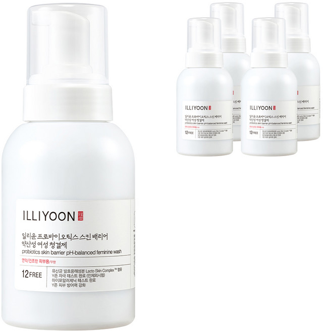 일리윤 프로바이오틱스 스킨 배리어 약산성 여성청결제 버블타입, 300ml, 5개