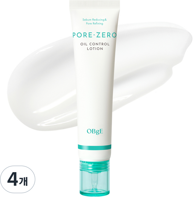 OBge 포어 제로 오일 컨트롤 로션, 70ml, 4개