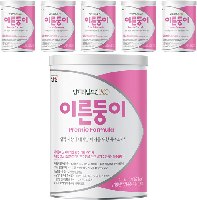 남양 임페리얼드림XO 이른둥이 분유, 400g, 6개