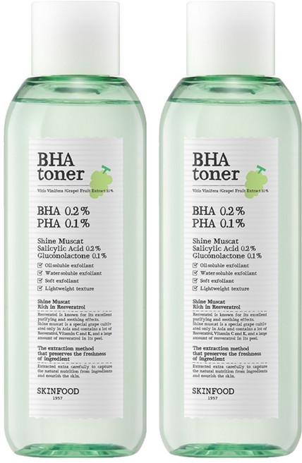 스킨푸드 샤인머스캣 바하 토너, 200ml, 2개