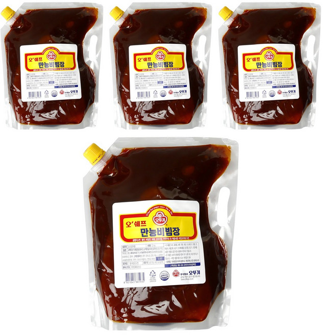 오뚜기 오쉐프 만능비빔장, 2kg, 4개