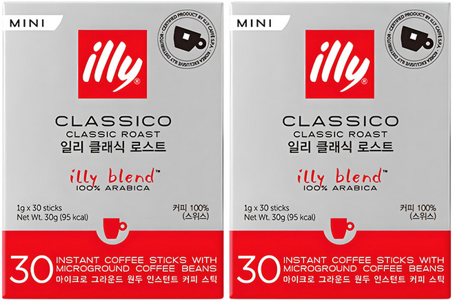 일리 클래식 로스트 미니 스틱원두커피, 1g, 30개입, 2개