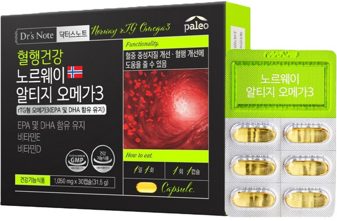 팔레오 닥터스노트 노르웨이 알티지 오메가3, 30정, 1개