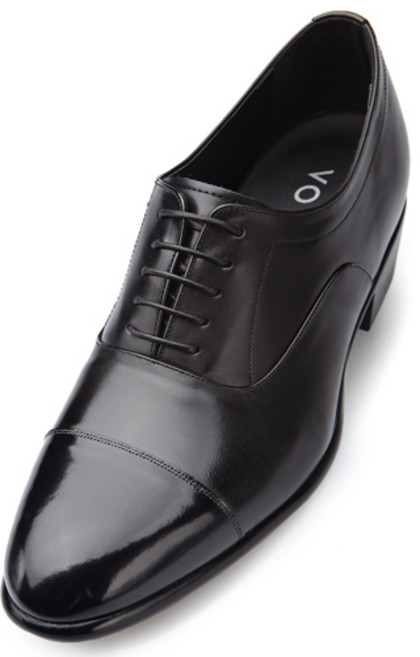 Bonin 天然牛皮增高直尖正裝鞋 6cm LC055BK