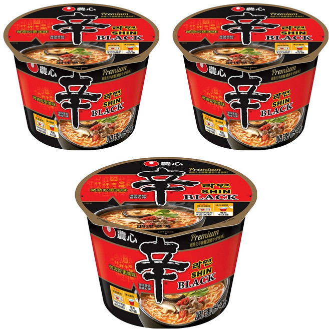 NONGSHIM 農心 超進化辛碗麵 濃郁牛骨湯味 101g, 3入