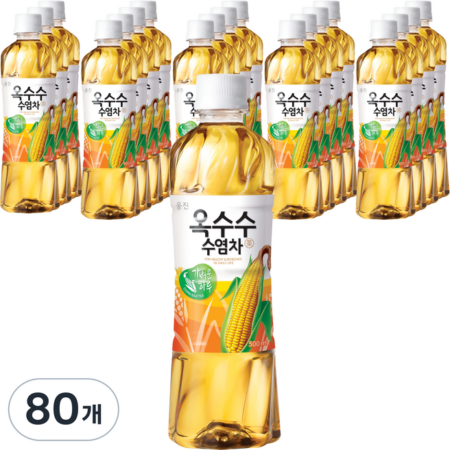 웅진 옥수수수염차 음료, 500ml, 80개