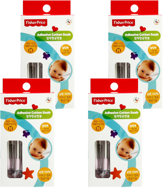 피셔프라이스 베이비점착면봉 개별포장, 50개입, 4개