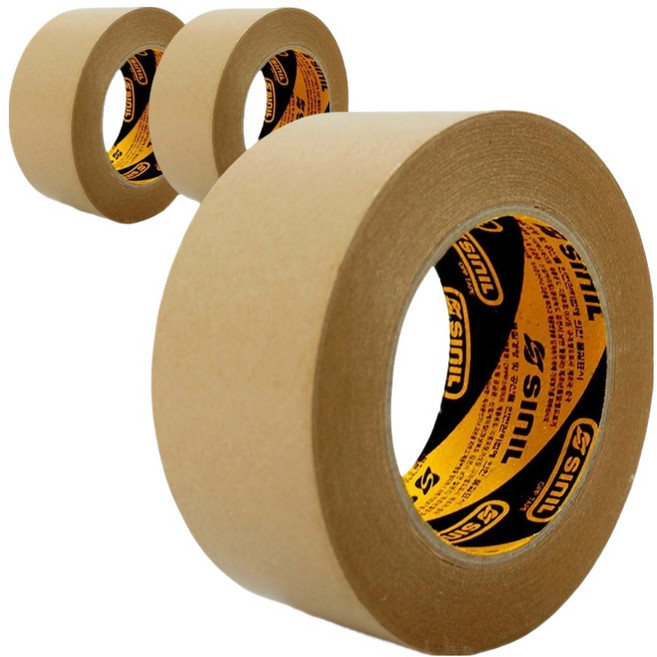 신일 크라프트 종이 접착테이프 48mm x 40m, 종이색, 3개