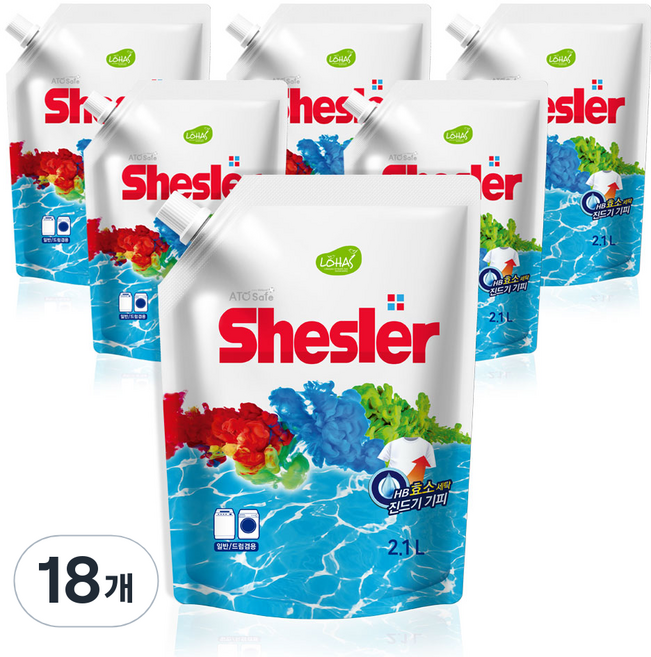 쉬슬러 액체세제 에이프릴 리필, 2.1L, 18개