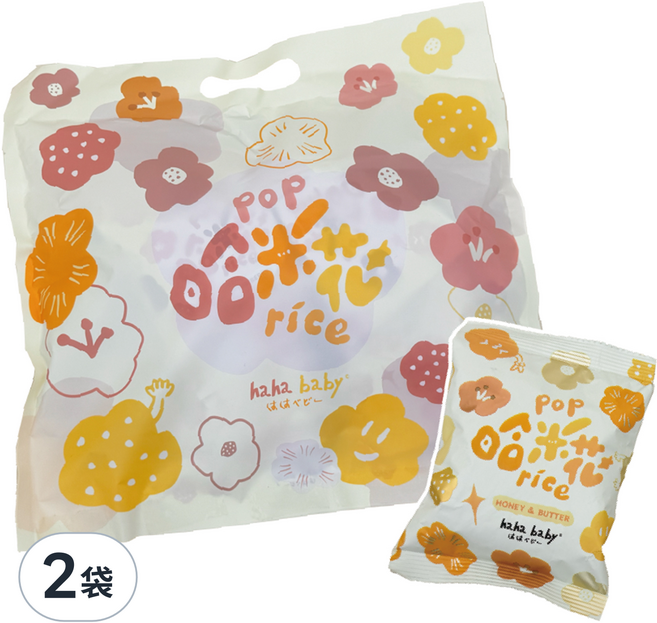 haha baby 哈米花, 蜂蜜奶油, 120g, 2袋