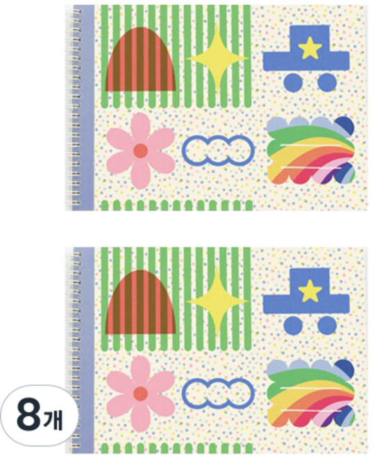 헬로우모리스 케빈 종합장, 혼합색상, 8개