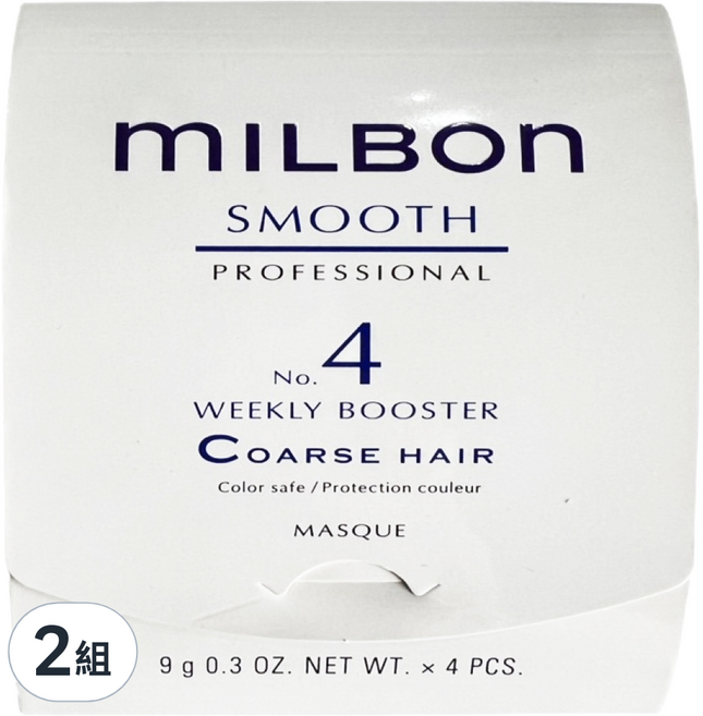 mILBOn 絲柔護髮系列 NO.4 粗硬髮 4個, 36g, 2組