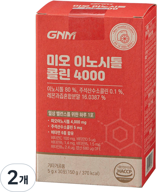 GNM MIO 肌醇膽鹼 4000 30入, 150g, 2個