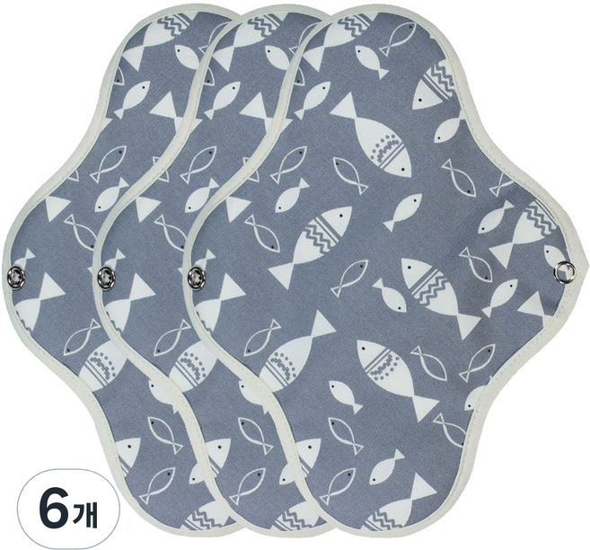 위즐리 면생리대 카모그레이, 중형, 1개입, 6개